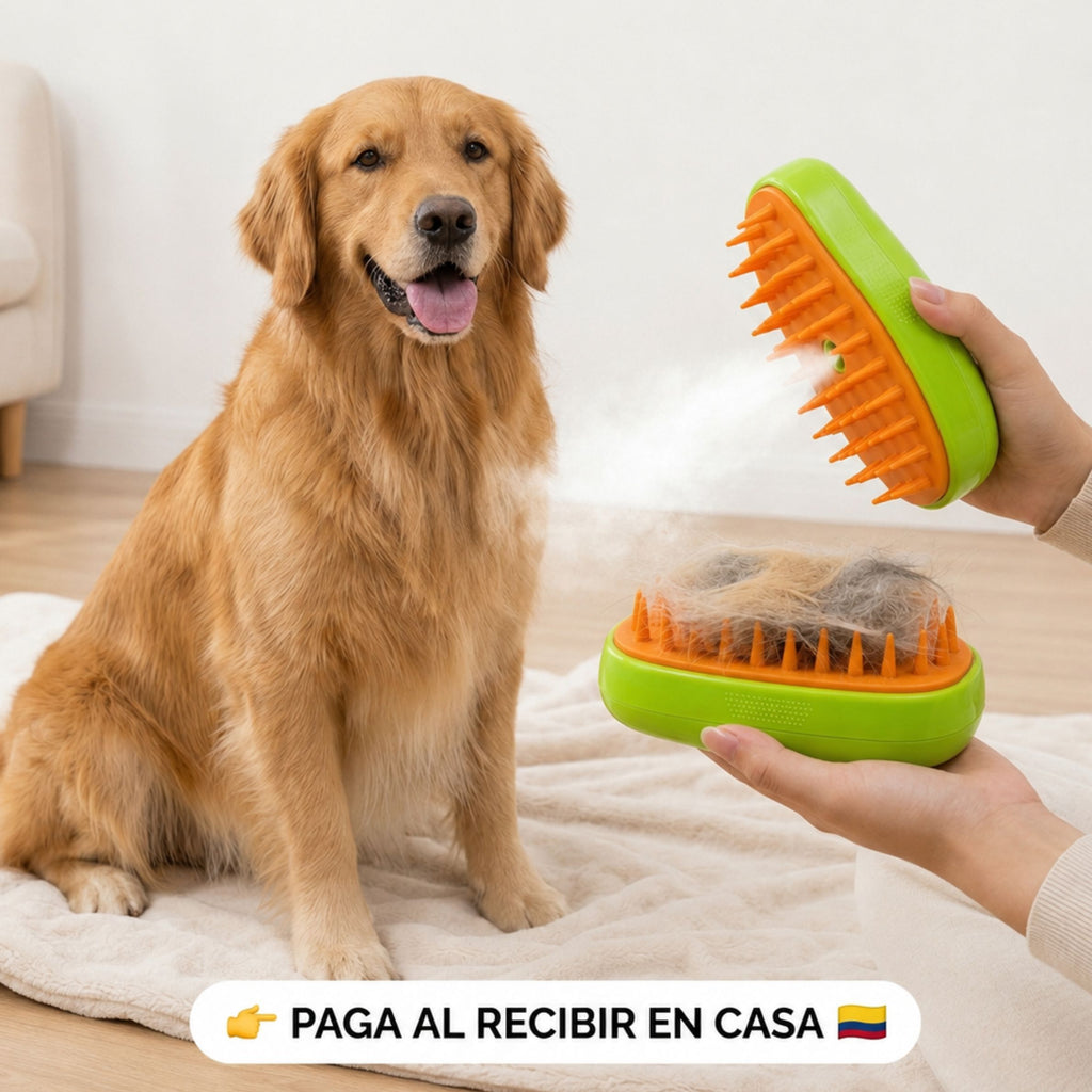 Cepillo a vapor para mascotas 3 en 1